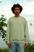 Pull oversize 100% coton - Vert pastel - Loli