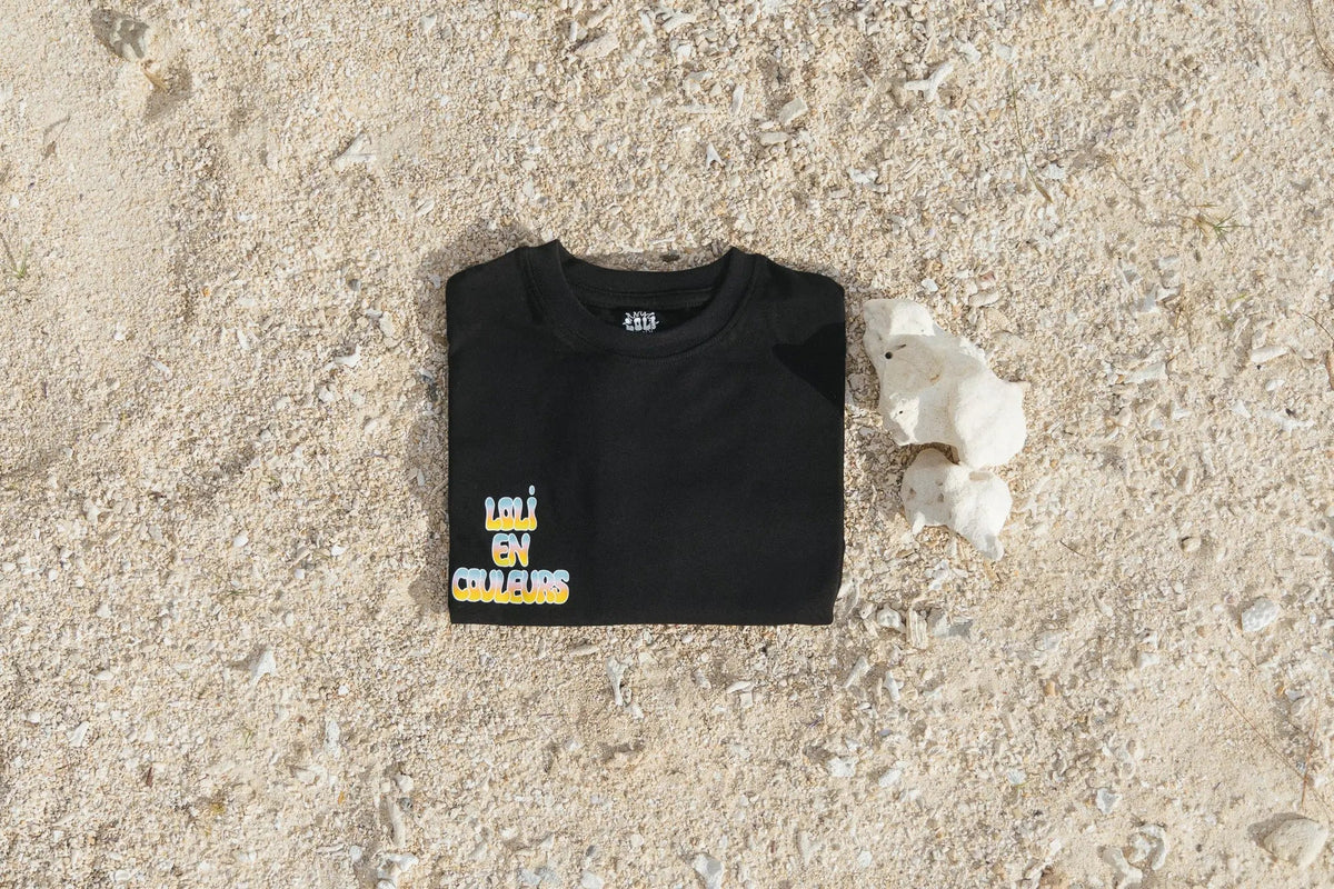 T-Shirt oversize 100% coton - Noir - Loli