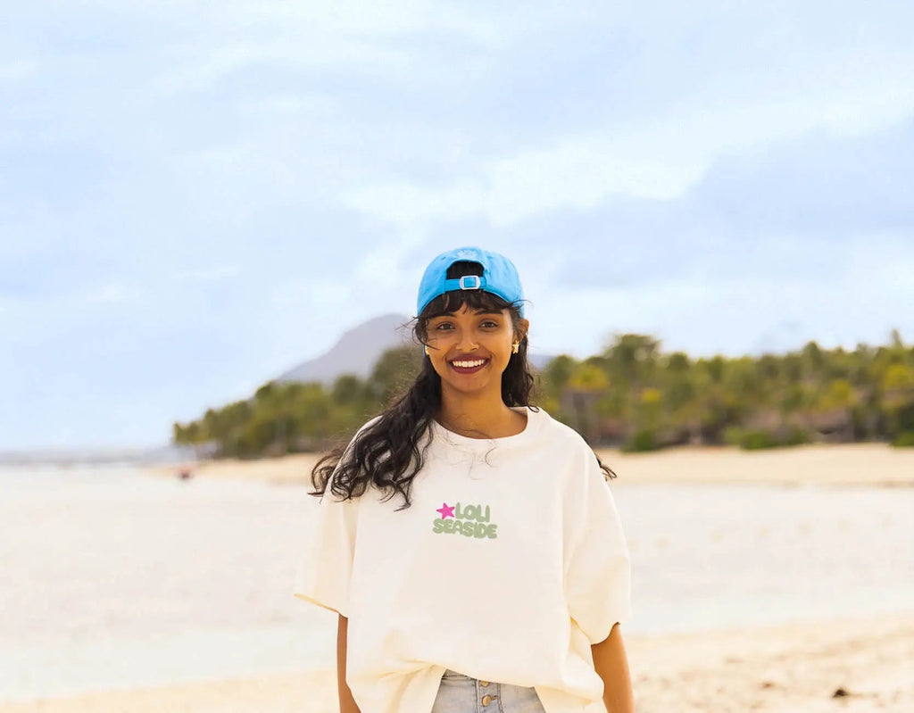 Casquette Loli Seaside bleu avec Logo brodé à l'arrière 