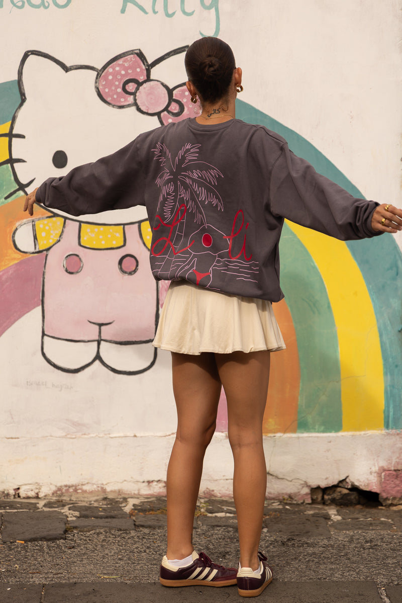 Loli bronzette gris - Pull oversize