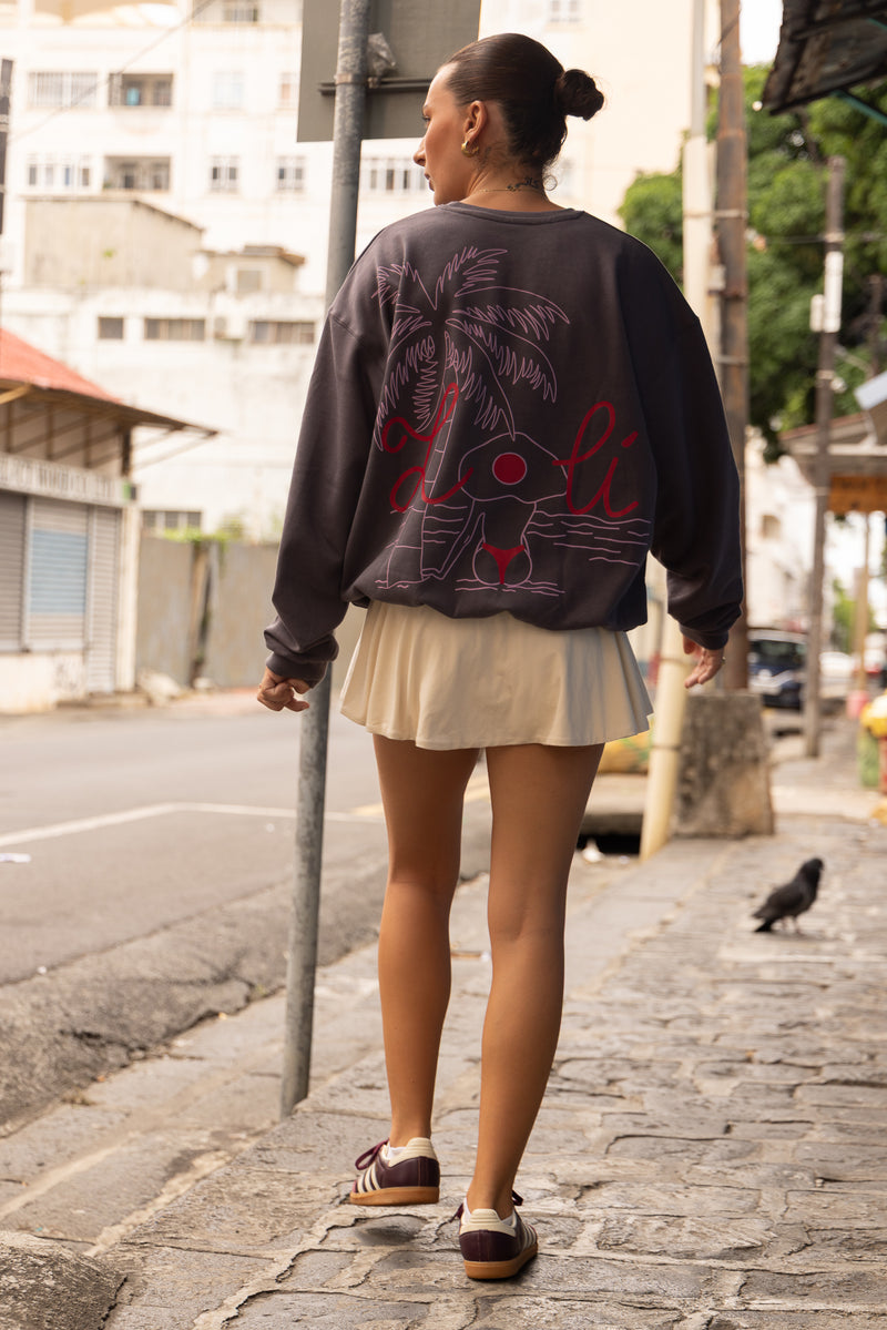 Loli bronzette gris - Pull oversize