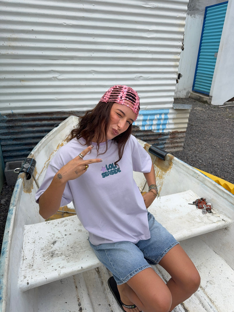 Loli seaside violet pastel - T-shirt oversize